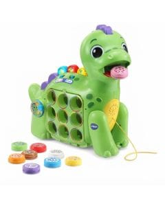 VTech Chomp-along Dino Interactive Musical Toy - Teaches Numbers, Colours & Food, Fine Motor Skills