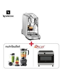 Kitchen Pro Bundle Nespresso Coffee Maker Machine + Oscar Vitro Ceramic Full Electric Oven + Nutribullet Blender Combo 1200W (603001000005989,201001000000447,301006000000116)