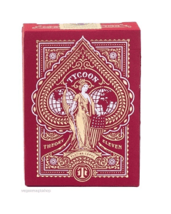 Tycoon Red Playing Cards, Premium Playing Card Deck Made in USA, Elegant Red Design