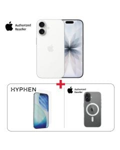 iPhone 17 Bundle Apple iPhone 17 256GB White + MegSafe Clear Case  + Hypen iPhone 17 Air Glass Screen Protector (603001000008874,603001000009135,603001000009494)