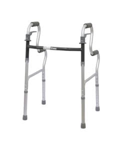 CareMax CA828L Aluminium Two-Paddle Step-Up Walker | Lightweight Folding Walking Aid, Adjustable Height, Non-Slip Handles | 2000000082813