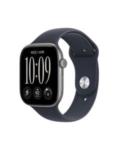 Apple Watch Series 12 GPS 42mm - Space Gray Aluminum Case with Navy Blue Sport Band, S/M, Health & Fitness Tracking, Heart Rate & HRV Monitoring | MJE74AF/A