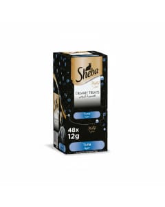 Sheba Cat Food Melty Tuna Flavor Treats - Premium Wet Snacks (Pack of 48)