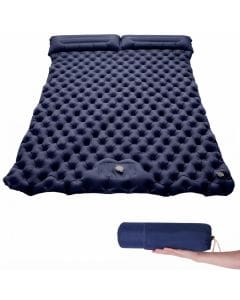 Beauenty Double Portable Camping Pad, Self-Inflating 4-Season Sleeping Mat with Built-In Pump and Water-Resistant Design