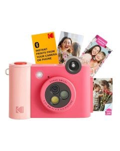 Kodak Smile+ Instant Print Digital Camera, 10MP Camera, 2x3-Inch ZINK Photo Printing, Bluetooth Connectivity & Selfie Mirror | Fuchsia - 843812173063