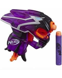 Nerf MicroShots Marvel Black Panther Toy Blaster, Mini Dart Launcher, 2 Official Elite Darts