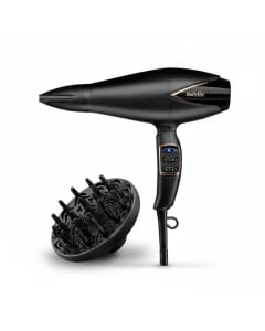 BaByliss Titanium Ceramic Hair Dryer 2200W Digital Motor,  3 Heat / 2 Speed Settings With Super Ionic Frizz-control - Black 