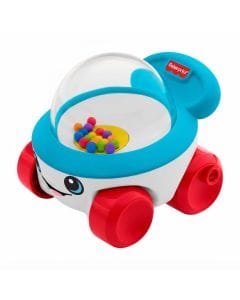Fisher-Price Baby Corn Popper Push-Along Vehicle, Interactive Crawl & Chase Developmental Toy with Popping Beads, 12 Months+