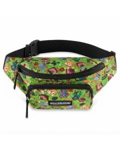 Minecraft Crossbody Bag for Boys, Creeper Chest Bag, Adjustable Strap Bum Bag for Kids & Teenagers