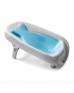 Skip Hop Moby Recline And Rinse Bather 0+ Monthss, Versatile 3-in-1 Bathing Support, Adjustable Recline For Comfort, Smart Water Control System - Blue
