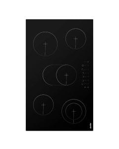Simfer 90cm Built-In Ceramic Hob, Touch Control, 5 Cooking Zones, Vitroceramic Cooktop, Black Ceran Glass | Black - H 9050 DEBSP