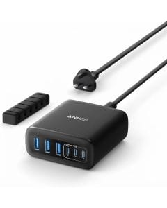 Anker 112W USB-C Charging Station, 6-Port Desktop Fast Charger with 3 USB-C and 3 USB-A Ports