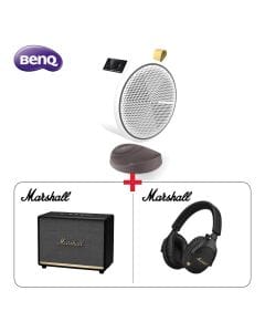 BenQ 1080P Portable Smart Projector GV31 + Marshall Woburn II Bluetooth Speaker 150W Black + Marshall Monitor III ANC Wireless Headphones Black Bundle (603001000005987 + 603001000012738 + 603001000012748)