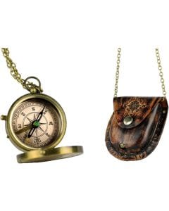 Super7One Handmade Antique Brass Pocket Compass with Vintage Nautical Design and Premium Leather Case for Collectors and Gifting
