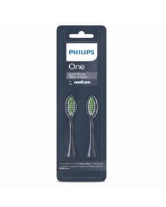 Philips One by Sonicare Replacement Brush Heads BH1022/04, Midnight Blue, 2-Pack, Portable