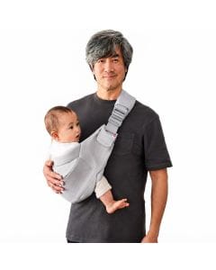 Ergobaby Upsie Sling Carrier, Ergonomic Wide Bucket Seat For Full Support, Cushioned Strap For Caregiver Comfort, Stylish And Reliable Design - Pearl Gray