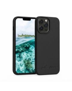 Just Green Eco-Friendly Case for iPhone 13, Natural Black, Sustainable Bioplastic and Bamboo Protective Cover