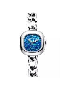 CIGA Design D Series Blue Women Quartz Analog Watch, Stainless Steel Silver Case, Blue Dial, Mineral Crystal, 3 ATM Water Resistant