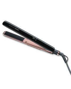 Beurer Style Pro High Triple Ionic Hair Straightener, Triple Ionic Function, Variable Temperature Control, Fast Heating, 360-Degree Swivel Joint - Black - HS80