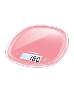 Sencor Digital Kitchen Scale, Ultra Slim Design, Touch Control Sensors, Large Backlit LCD, Tare Function For Weight Of Container - Red - SKS 34RD