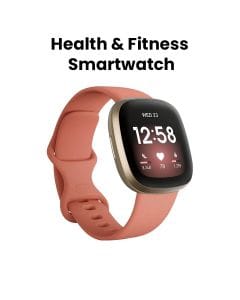 Fitbit Versa 3 Health & Fitness Smartwatch - Pink Clay/Soft Gold Aluminum