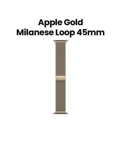 Apple Watch Milanese Loop 45mm, Magnetic Adjustable Closure, Comfortable Fit, Elegant Stainless Steel Mesh - Gold - ML763ZM/A