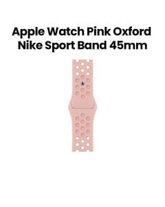 Apple Watch Nike Sport Band 45mm, High-Performance Fluoroelastomer, Regular - Pink Oxford/Rose Whisper - MN6Q3ZM/A
