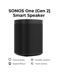 Sonos One (Gen 2) Voice Controlled Smart Speaker - Black | ONEG2UK1BLK