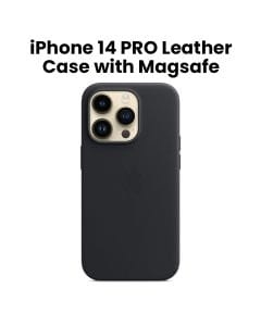 Apple iPhone 14 PRO Leather Case with Magsafe - Midnight | MPPG3ZM/A