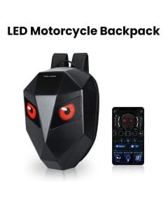 Crelander LED Knight Hard Shell Motorcycle Backpack - Black