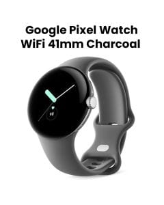 Google Pixel Watch WiFi 41mm Stainless Steel Case with Charcoal Active Band | GA03305-TW