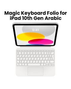 Apple Magic Arabic Keyboard Folio For iPad 10th Generation, Floating Cantilever Design, USB-C Pass Through Charging - White - MQDP3AB/A (Display Unit)