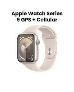 Apple Watch Series 9 GPS + Cellular, 45mm Starlight Aluminum Case with Starlight Sports Band