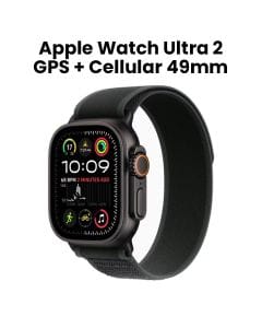 Apple Watch Ultra 2 GPS + Cellular 49MM Black Titanium Case With Black Trail Loop - M/L | MX4V3QA/A
