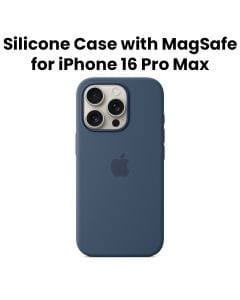 Apple Silicone Case With MagSafe For iPhone 16 Pro Max, Microfibre Lining, Interior Protection, Drop Protection, Scratch Resistant Finish - Denim - MYYU3ZM/A