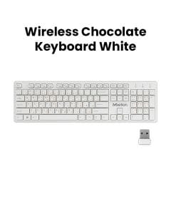 Meetion Wireless Chocolate Keyboard 2.4GHZ - White | MT-WK841