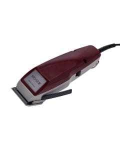 Moser 1400 Professional Corded Hair Clipper, Stainless Steel Blades, MultiClick Cutting Length Adjustment, 6000 RPM Motor | Burgundy - 1400-0151