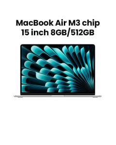 Apple MacBook Air 15-inch M3 Chip 8-Core CPU 10-Core GPU 8GB RAM 512GB SSD - Space Gray |MRYQ3ZS/A