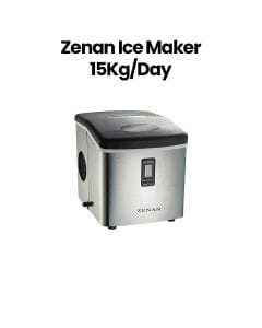 Zenan Ice Maker Stainless Steel with LCD Display – Silver | ZIM-15SA