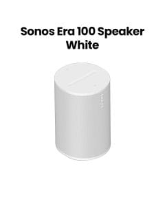 Sonos Era 100 Smart Speaker, Wi-Fi And Bluetooth Connectivity, Alexa And Sonos Voice Control, Trueplay Room Tuning, Rich Stereo Sound - White - E10G1UK1R2