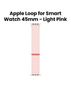 Apple Loop For Smart Watch 45mm, Lightweight, Easy Adjustment, Breathable, Double-Layer, Hook And Loop Fastener - Light Pink - MT5F3ZM/A