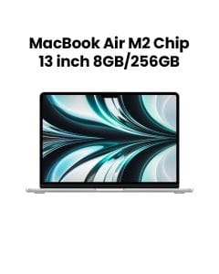 Apple MacBook Air 13.6-inch 2022 M2 Chip (8-Core CPU, 8-Core GPU), 8GB RAM, 256GB - Silver |MLXY3AB/A