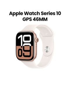Apple Watch Series 10 GPS 46mm Rose Gold Aluminium Case with Light Blush Sport Band - S/M | MWWT3QA/A