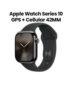 Apple Watch Series 10 GPS + Cellular 42mm Slate Titanium Case with Black Sport Band - M/L | MWXH3QA/A