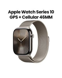 Apple Watch Series 10 GPS + Cellular 46mm Natural Titanium Case with Natural Milanese Loop - M/L | MWYC3QA/A