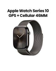 Apple Watch Series 10 GPS + Cellular 46mm Slate Titanium Case with Slate Milanese Loop - M/L | MWYW3QA/A