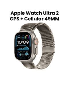 Apple Watch Ultra 2 GPS + Cellular 49mm Natural Titanium Case with Natural Titanium Milanese Loop - L | MX5T3QA/A
