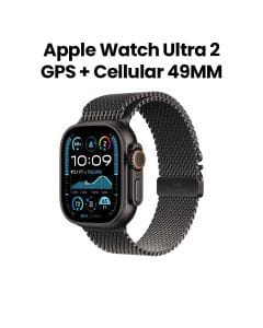 Apple Watch Ultra 2 GPS + Cellular 49mm Black Titanium Case with Black Titanium Milanese Loop - M | MX5U3QA/A