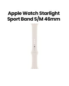 Apple Sport Band S/M 46mm, Lightweight And Comfortable Fit, Durable And Flexible Design, Pin-And-Tuck Closure - Starlight - MXM63ZM/A