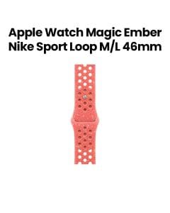 Apple Nike Sport Band M/L 46mm, Long-Lasting Performance, Smooth Finish Design, Comfortable Fit, Easy To Install - Magic Ember - MYLG3ZM/A